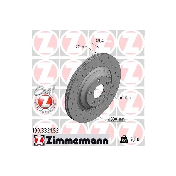 Zimmermann Brake Disc - Sport/Coated, 100332152 100332152 - main